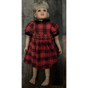 My Twinn Doll Blonde Hair Brown Eyes Vintage 2006 Body 1997 Head Red Dress